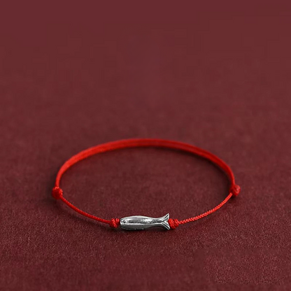 Kabbalah Lucky Koi Fish Red String Bracelet