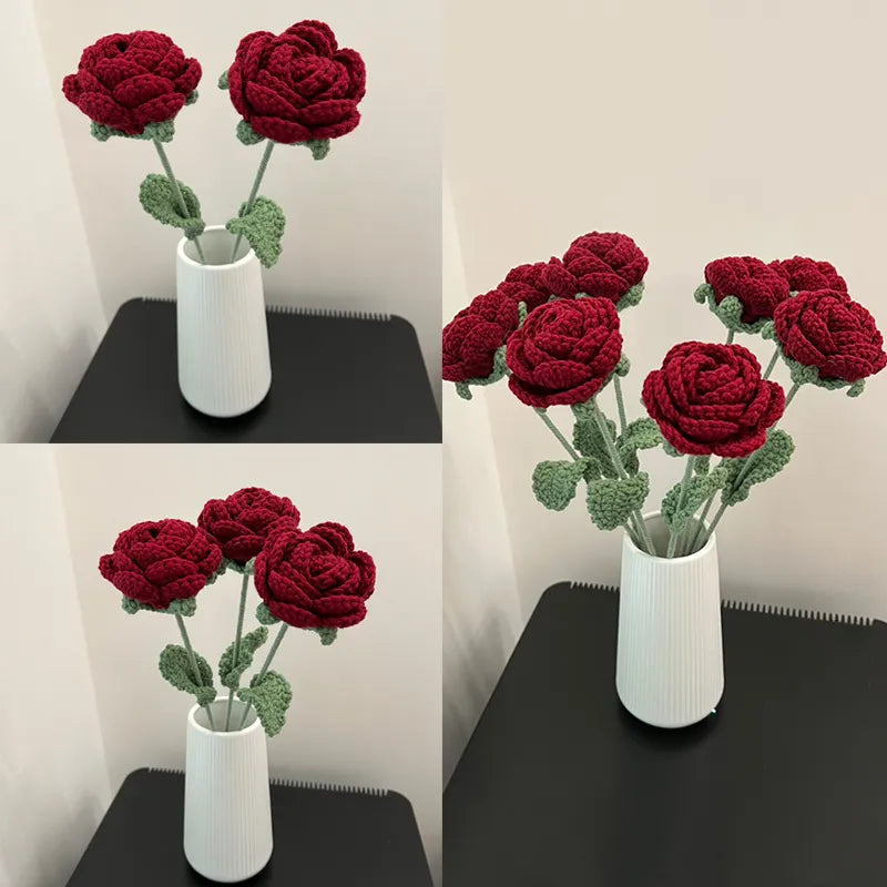 Love Blooms: Valentine's Day Knitted Roses