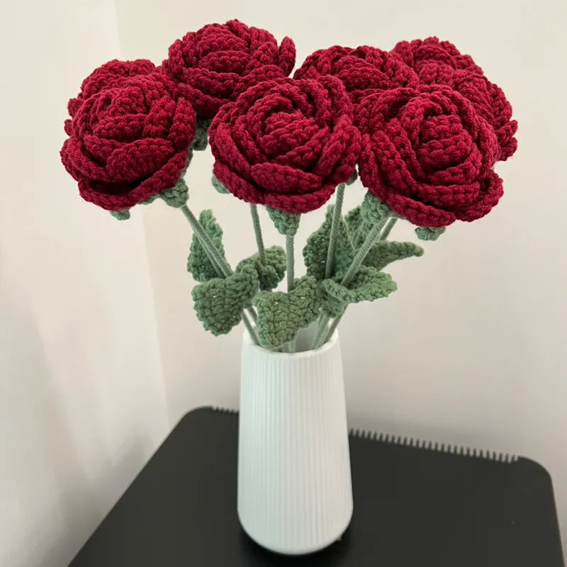 Love Blooms: Valentine's Day Knitted Roses